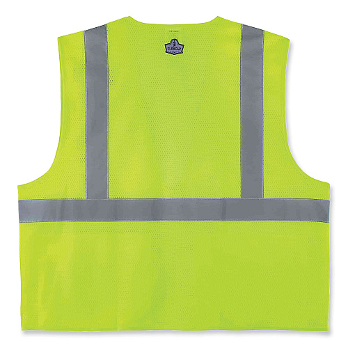 ergodyne GloWear 8220Z Class 2 Standard Mesh Zipper Vest, Polyester, 2X-Large/3X-Large, Lime (21127)