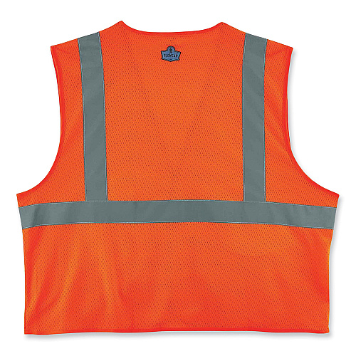 ergodyne GloWear 8220HL Class 2 Standard Mesh Hook and Loop Vest, Polyester, 2X-Large/3X-Large, Orange (21137)
