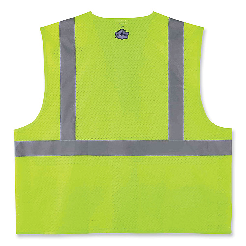 ergodyne GloWear 8220HL Class 2 Standard Mesh Hook and Loop Vest, Polyester, 4X-Large/5X-Large, Lime (21149)