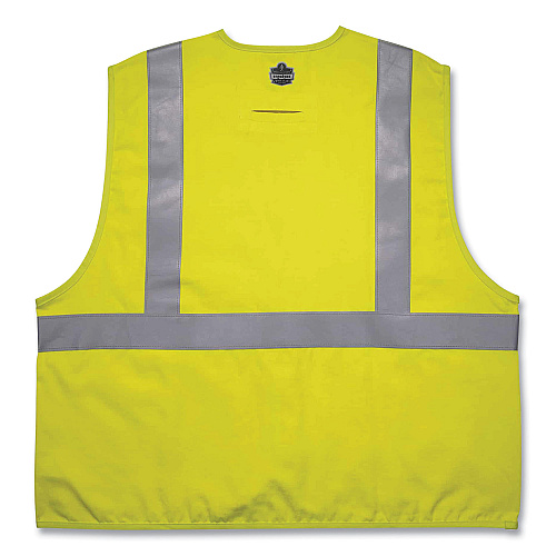 ergodyne GloWear 8261FRHL Class 2 Dual Compliant FR Hook and Loop Safety Vest, 2X-Large/3X-Large, Lime (21467)