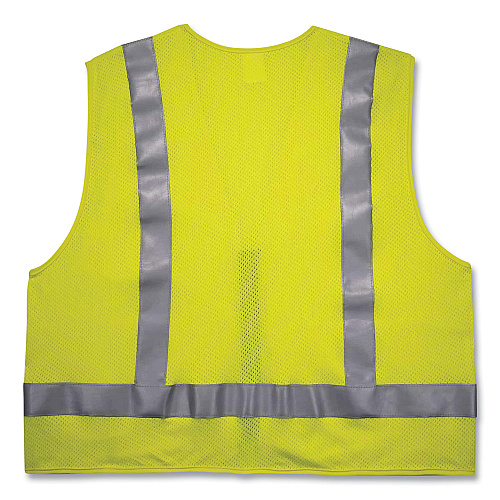 ergodyne GloWear 8262FRZ Class 2 FR Surveyor Zipper Vest, Tencel/Modacrylic/Para-aramid/Kevlar, Large/X-Large, Lime (21485)