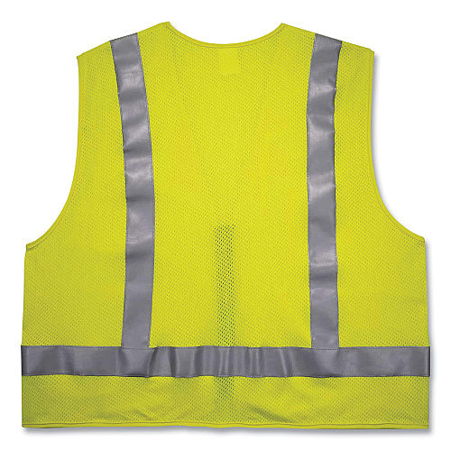 ergodyne GloWear 8262FRZ Class 2 FR Surveyor Zip Vest, Tencel/Modacrylic/Para-aramid/Kevlar, 2X-Large/3X-Large, Lime (21487)