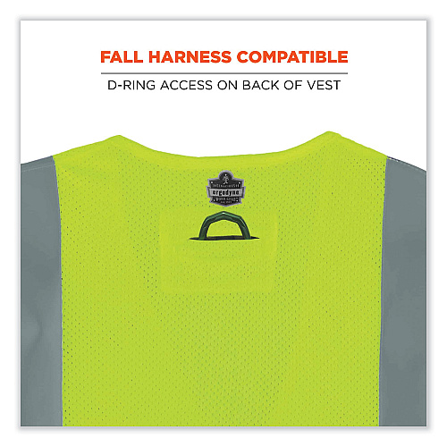 ergodyne GloWear 8260FRHL Class 2 FR Safety Hook and Loop Vest, Modacrylic/Kevlar, 2X-Large/3X-Large, Lime (21497)