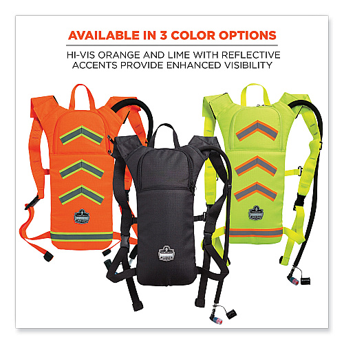 ergodyne Chill-Its 5155 Low Profile Hydration Pack, 2 L, Hi-Vis Orange (13157)