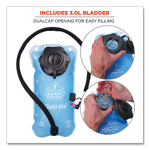 ergodyne Chill-Its 5156 Low Profile Hydration Pack, 3 L, Black (13161)