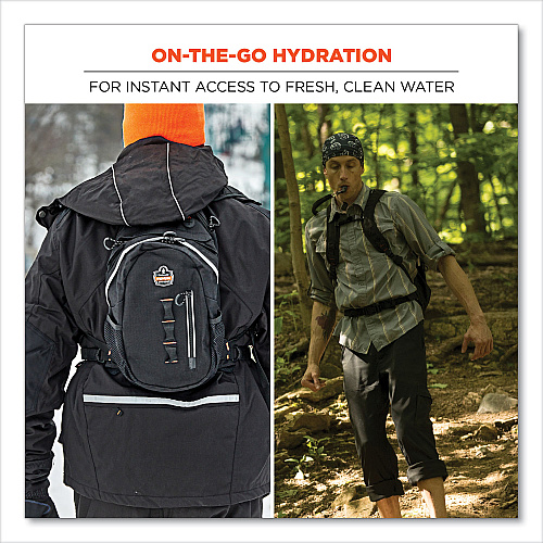 ergodyne Chill-Its 5157 Cargo Hydration Pack with Storage, 3 L, Black (13163)
