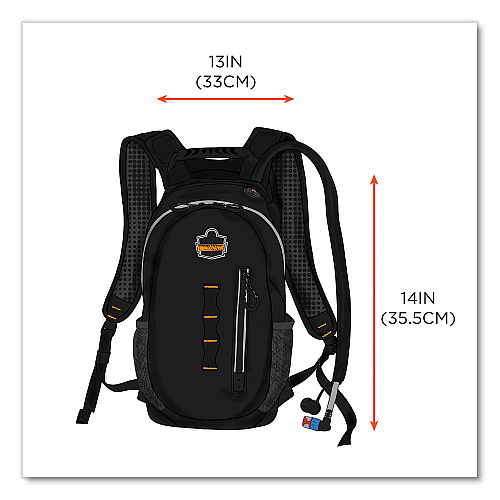 ergodyne Chill-Its 5157 Cargo Hydration Pack with Storage, 3 L, Black (13163)