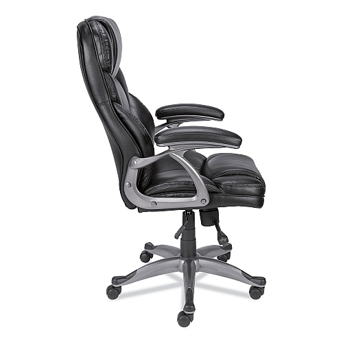 Alera Birns Series High-Back Task Chair, Supports Up to 250 lb, 18.11" to 22.05" Seat Height, Black Seat/Back, Chrome Base (ALEBN41B19)