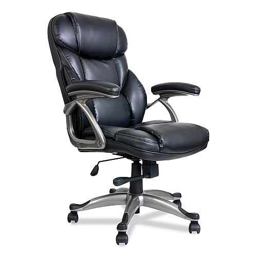 Alera Birns Series High-Back Task Chair, Supports Up to 250 lb, 18.11" to 22.05" Seat Height, Black Seat/Back, Chrome Base (ALEBN41B19)