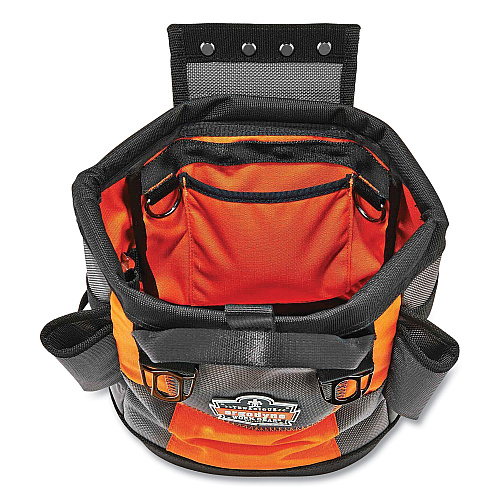 ergodyne Arsenal 5527 Premium Topped Tool Pouch with Hinged Closure, 6 x 10 x 11.5, Polyester, Orange (13627)