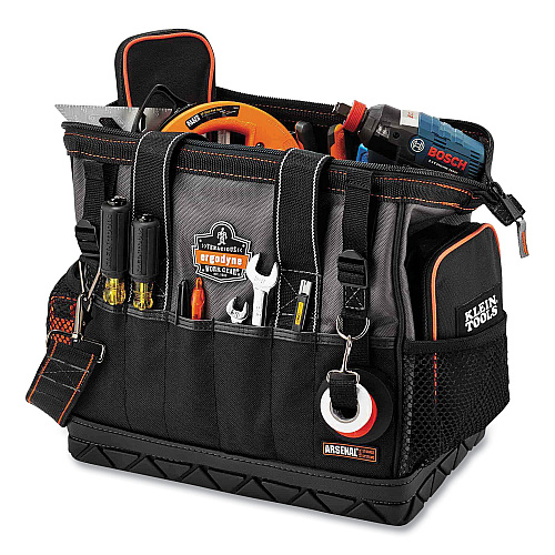 ergodyne Arsenal 5802 Medium Widemouth Tool Organizer, 28 Compartments, 8.5 x 14.5 x 11, Ballistic Polyester, Black/Gray (13702)