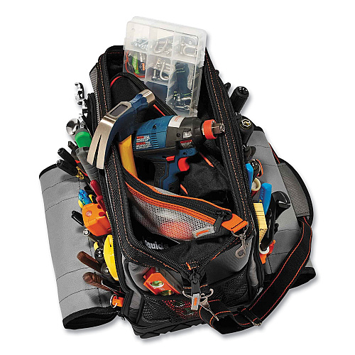 ergodyne Arsenal 5817 Open Face Tool Organizer, Medium, 61 Compartments, 8.5 x 15 x 13.5, Ballistic Polyester, Black/Gray (13717)