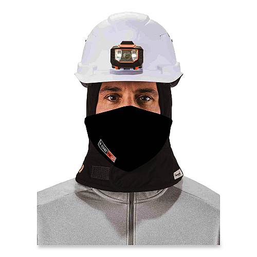 ergodyne N-Ferno 6872 2-Layer FR Mouthpiece, Modacrylic Cotton, One Size Fits Most, Black (16872)