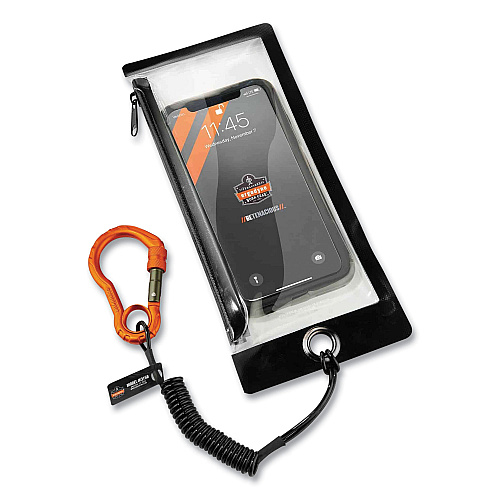 ergodyne Squids 3195 Cell Phone Tool Tethering Kit, 1 lb Max Working Capacity, 12" to 48", Black/Orange (19665)