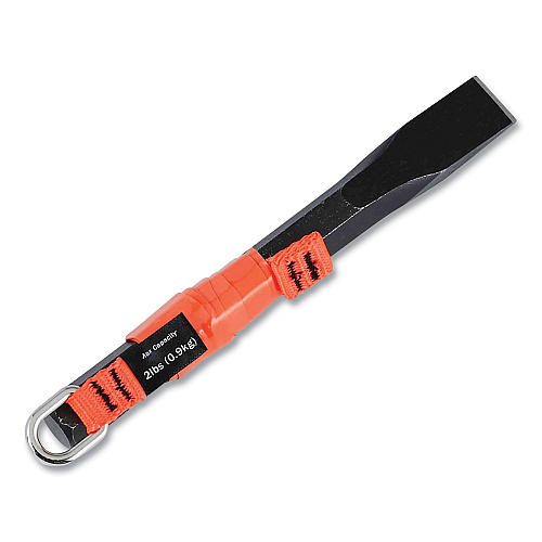 ergodyne Squids 3700 Nylon Webbing Tool Tails with D-Rings, 2lb Max Working Capacity, 4.5" Long, Orange/Black, 6/Pack, 10 Packs/Carton (19704BULK)