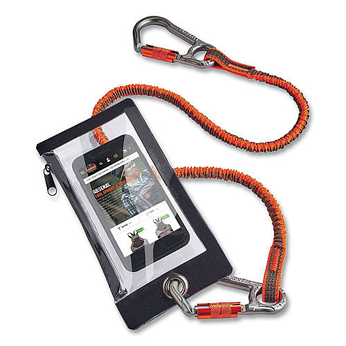 ergodyne Squids 3760 Phone Pouch + Trap for Standard Size Phones, Clear/Black (19762)