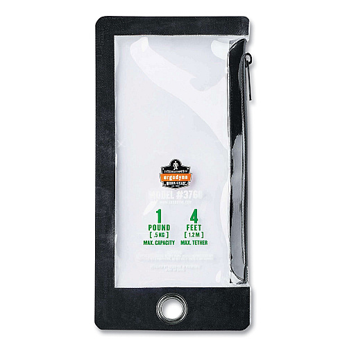 ergodyne Squids 3760 Phone Pouch + Trap for Standard Size Phones, Clear/Black (19762)