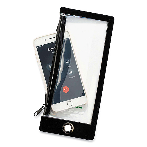 ergodyne Squids 3760 Phone Pouch + Trap for Plus Size Phones, Clear/Black (19763)