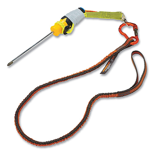ergodyne Squids 3713 Elastic Loop Tool Tails with Swiveling D-Rings, 10 lb Max Working Capacity, 15" Long, 3/Pack, 20 Packs/Carton (19765BULK)