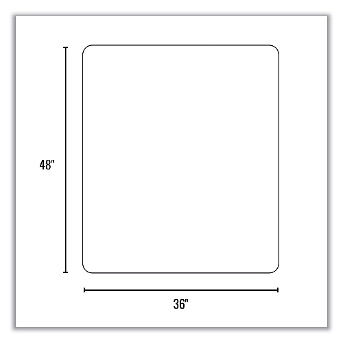 ES Robbins Trendsetter Chair Mat for Hard Floors, 36 x 48, Pewter (119763)