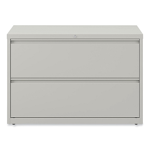 Alera Lateral File, 2 Legal/Letter-Size File Drawers, Light Gray, 42" x 18.63" x 28" (ALEHLF4229LG)