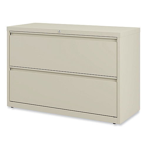 Alera Lateral File, 2 Legal/Letter-Size File Drawers, Putty, 42" x 18.63" x 28" (ALEHLF4229PY)