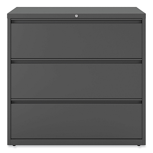 Alera Lateral File, 3 Legal/Letter/A4/A5-Size File Drawers, Charcoal, 42" x 18.63" x 40.25" (ALEHLF4241CC)