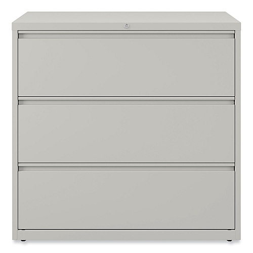 Alera Lateral File, 3 Legal/Letter/A4/A5-Size File Drawers, Light Gray, 42" x 18.63" x 40.25" (ALEHLF4241LG)