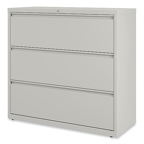 Alera Lateral File, 3 Legal/Letter/A4/A5-Size File Drawers, Light Gray, 42" x 18.63" x 40.25" (ALEHLF4241LG)