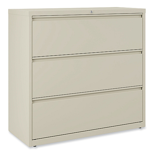Alera Lateral File, 3 Legal/Letter/A4/A5-Size File Drawers, Putty, 42" x 18.63" x 40.25" (ALEHLF4241PY)