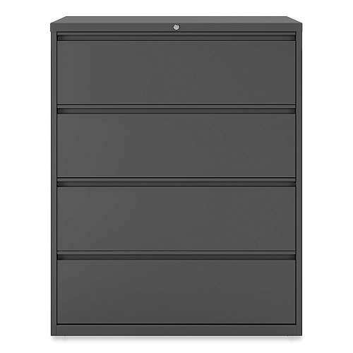 Alera Lateral File, 4 Legal/Letter/A4/A5-Size File Drawers, Charcoal, 42" x 18.63" x 52.5" (ALEHLF4254CC)