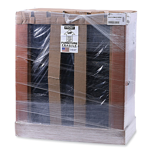 Alera Assembled 42" High Heavy-Duty Welded Storage Cabinet, Two Adjustable Shelves, 36w x 18d, Black (ALECM4218BK)