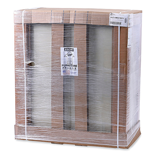 Alera Assembled 42" High Heavy-Duty Welded Storage Cabinet, Two Adjustable Shelves, 36w x 18d, Putty (ALECM4218PY)