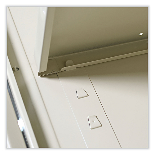 Alera Assembled 42" High Heavy-Duty Welded Storage Cabinet, Two Adjustable Shelves, 36w x 18d, Putty (ALECM4218PY)