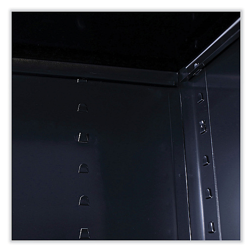 Alera Standard Assembled Storage Cabinet, 36w x 18d x 42h, Black (ALECME4218BK)