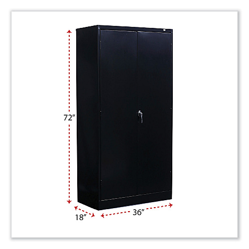 Alera Standard Assembled Storage Cabinet, 36w x 18d x 72h, Black (ALECME7218BK)