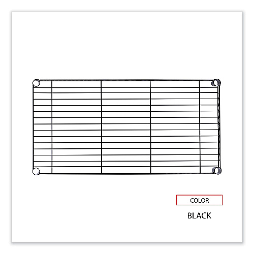 Alera Industrial Wire Shelving Extra Wire Shelves, 36w x 18d, Black, 2 Shelves/Carton (ALESW583618BL)