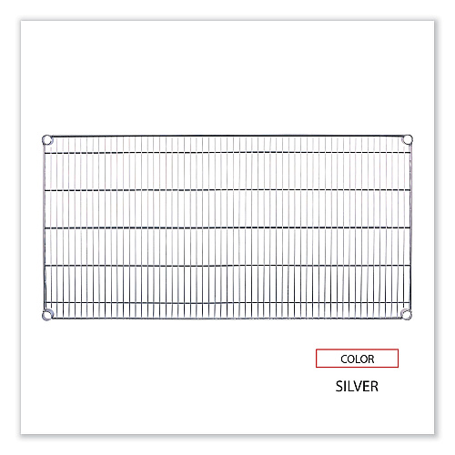 Alera Industrial Wire Shelving Extra Wire Shelves, 48w x 24d, Silver, 2 Shelves/Carton (ALESW584824SR)