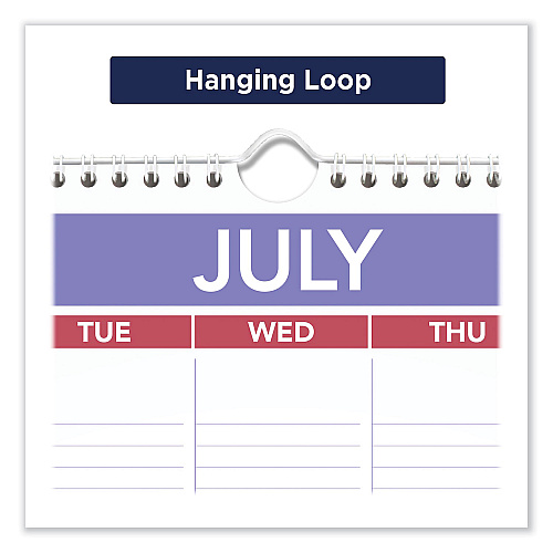 AT-A-GLANCE Academic Monthly Wall Calendar, 15.5 x 22.75, White/Violet/Red Sheets, 12-Month (July-June): 2022-2023 (AY32823)