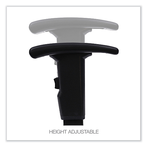 Optional Height-Adjustable T-Arms for Alera Essentia and Interval Series Chairs, Black, 2/Set (ALEIN49AKA10B)