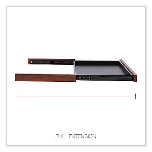 Alera Valencia Series Center Drawer, Laminate, 24.5w x 15d x 2h, Medium Cherry (ALEVA312414MC)