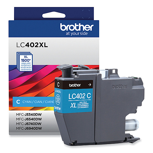 Brother LC402XLCS High-Yield Ink, 1,500 Page-Yield, Cyan