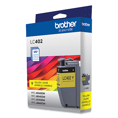 Brother LC402YS Ink, 550 Page-Yield, Yellow