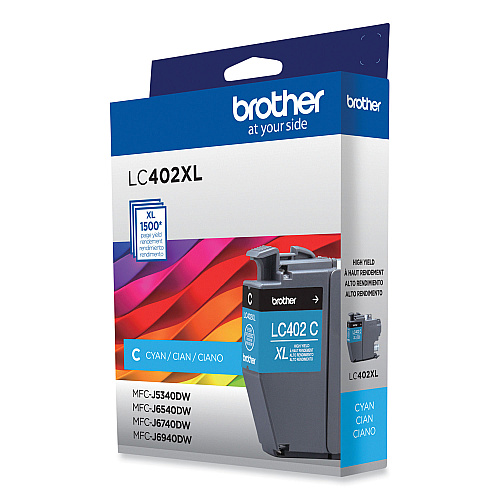 Brother LC402XLCS High-Yield Ink, 1,500 Page-Yield, Cyan