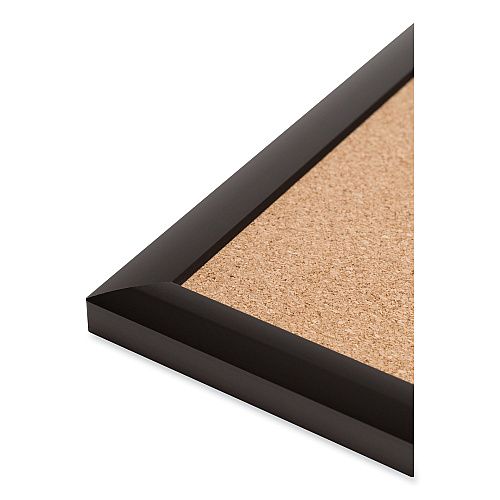 U Brands Cork Bulletin Board with Black Aluminum Frame, 47 x 35, Tan Surface (050U0001)