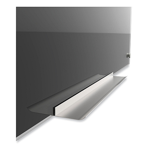 U Brands Black Glass Dry Erase Board, 96 x 47, Black Surface (3015U0001)