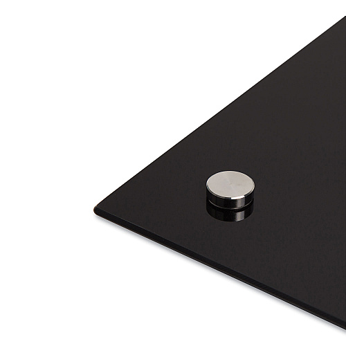 U Brands Black Glass Dry Erase Board, 96 x 47, Black Surface (3015U0001)