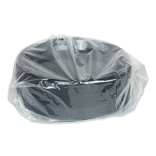 Pactiv Meadoware Impact Plastic Dinnerware, Plate, 10.25" dia, Black, 500/Carton (MI10EY)
