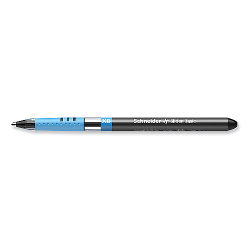 Schneider Slider Basic Ballpoint Pen, Stick, Extra-Bold 1.4 mm, Black Ink, Black Barrel, 10/Box (151201)