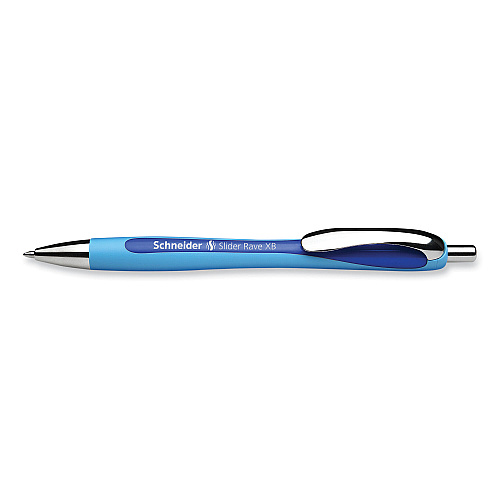 Schneider Slider Rave XB Ballpoint Pen, Retractable, Extra-Bold 1.4 mm, Blue Ink, Blue/Light Blue Barrel (132503)
